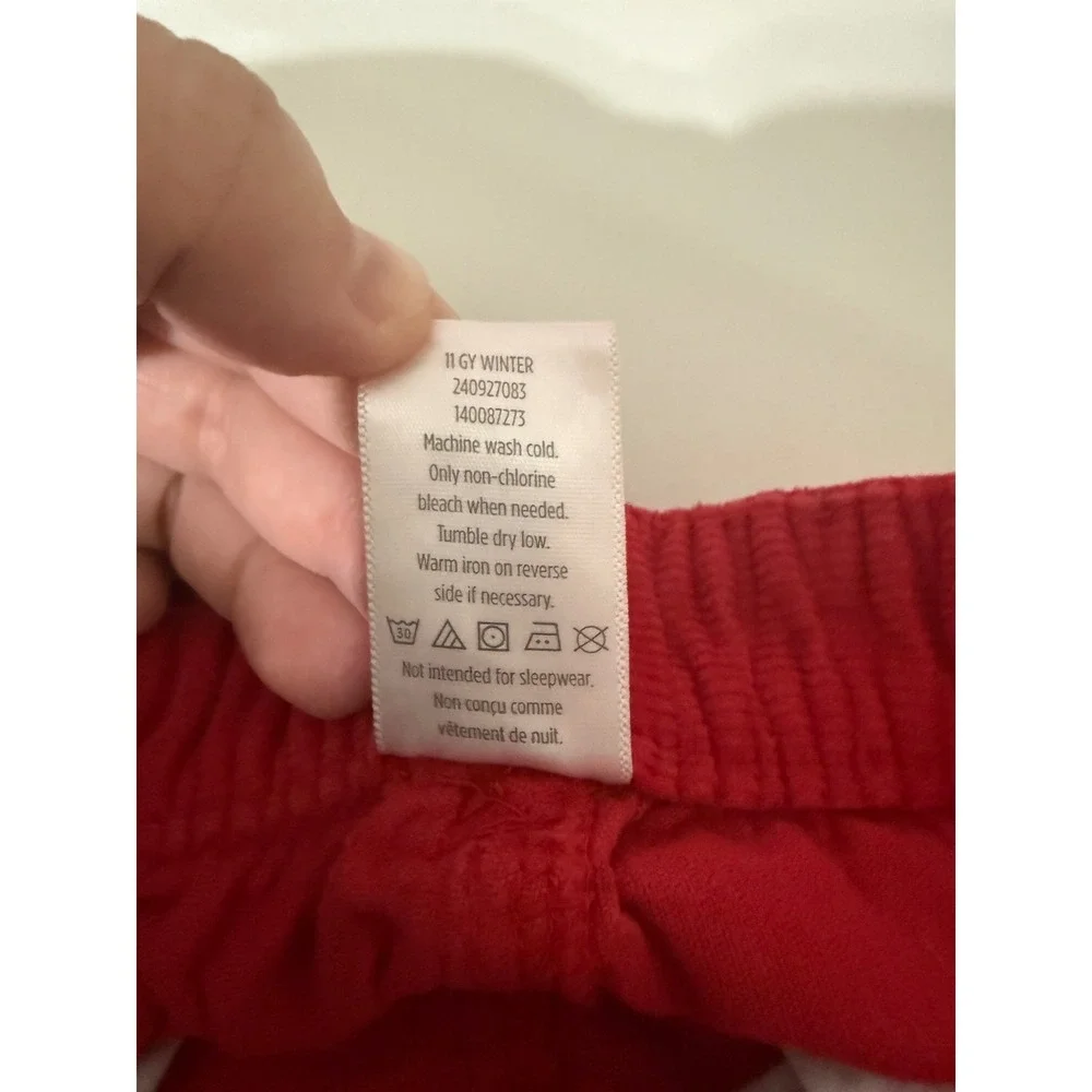 Gymboree Corduroy Pants Girls 4T Red Polka Dot‎ Embroidered Kids Trousers Whimsy